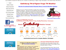 Tablet Screenshot of gatlinburgtnweather.com